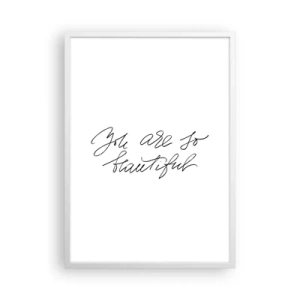 Plakat i hvid ramme - Virkelig, tro... - 50x70 cm