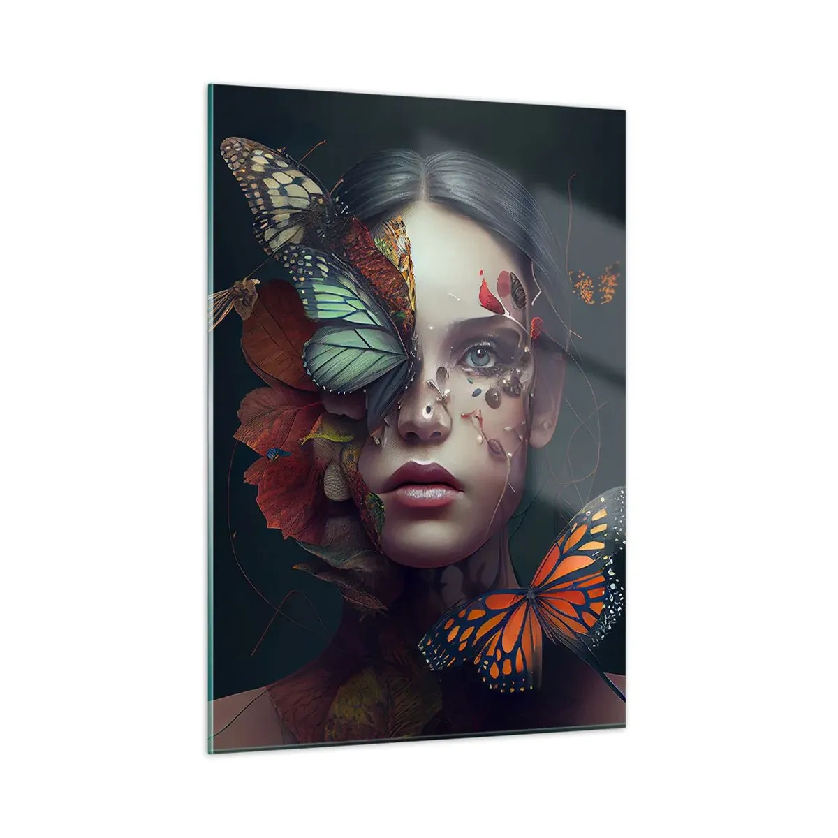 Billede på glas - En vidunderlig metamorfose - 50x70 cm