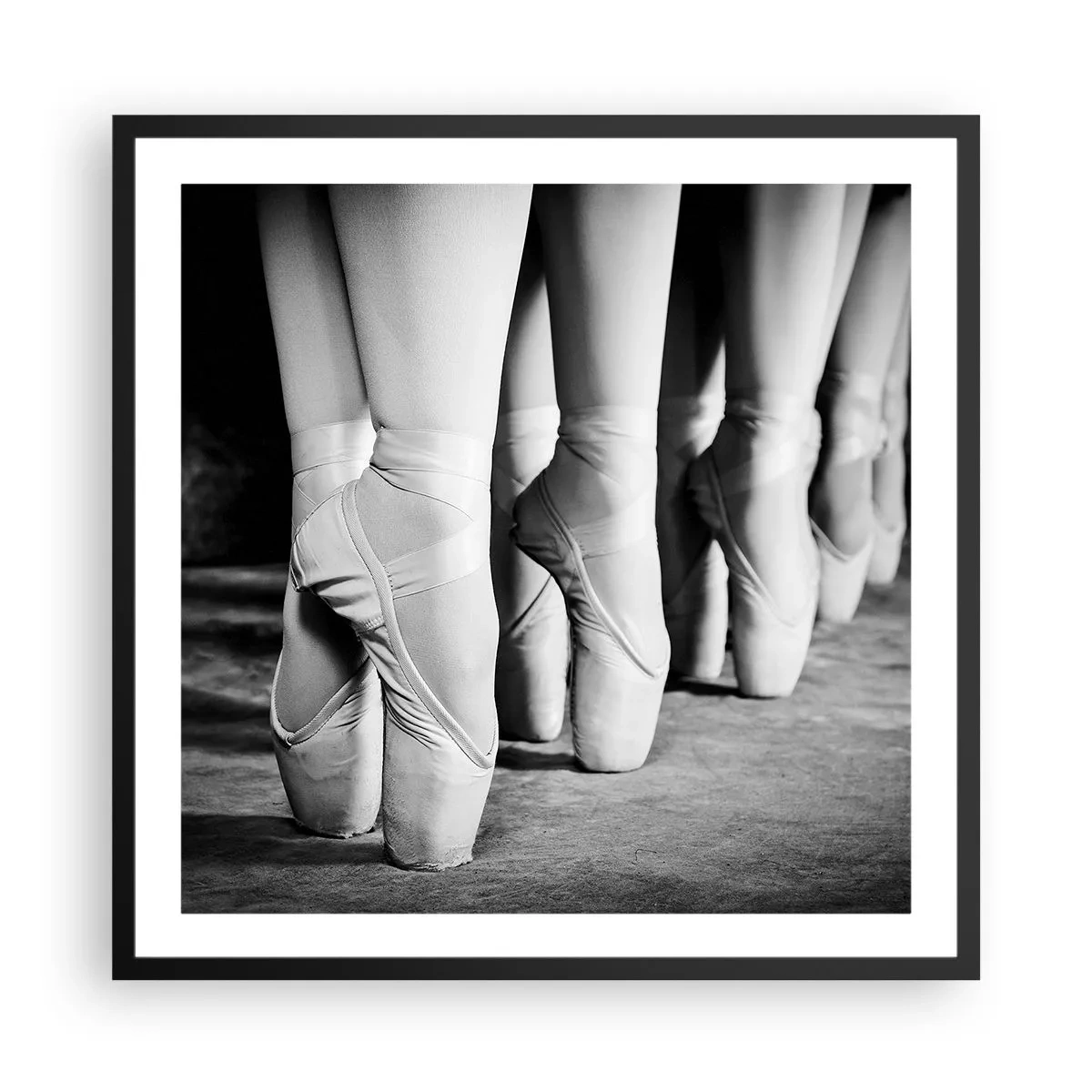 Plakat i sort ramme - Sammen, let - 60x60 cm