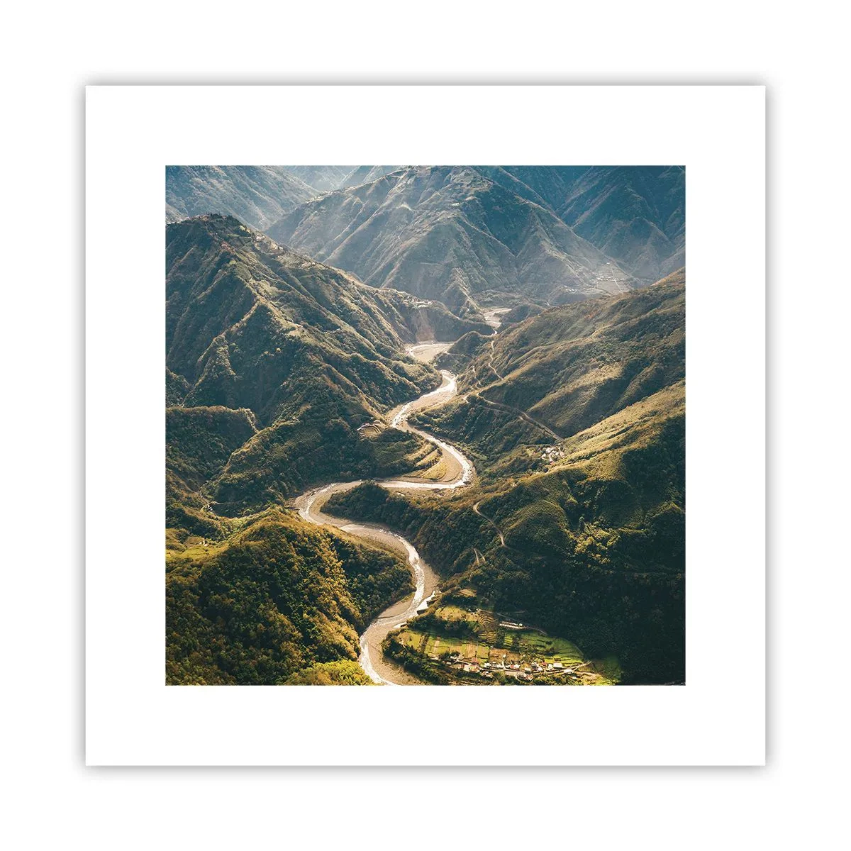 Plakat - Direkte fra hjertet af bjergene - 30x30 cm