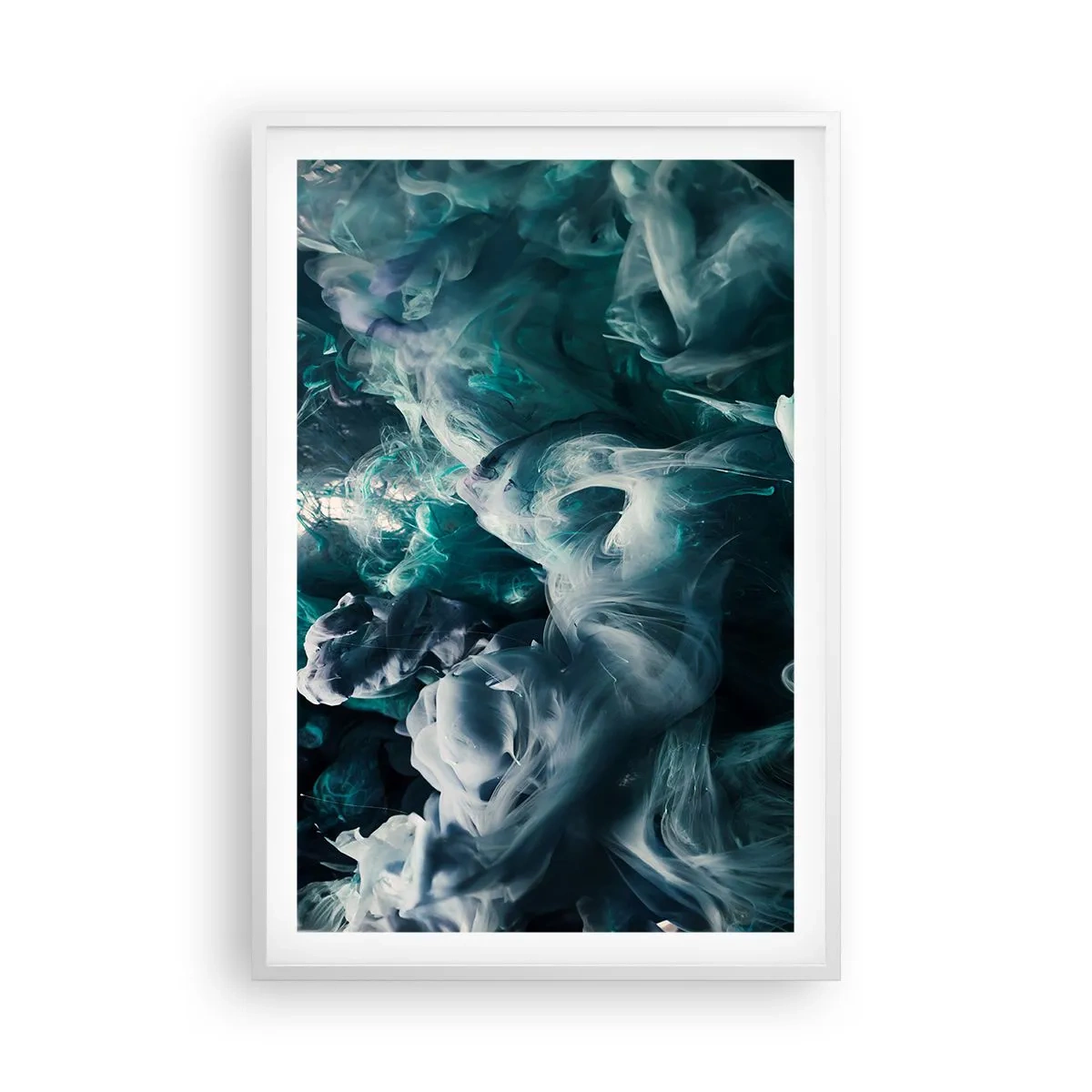 Plakat i hvid ramme - Farvebevægelse - 61x91 cm