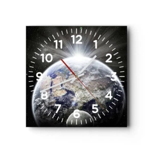 Vægur, Uret - I fuldt blus - 40x40 cm