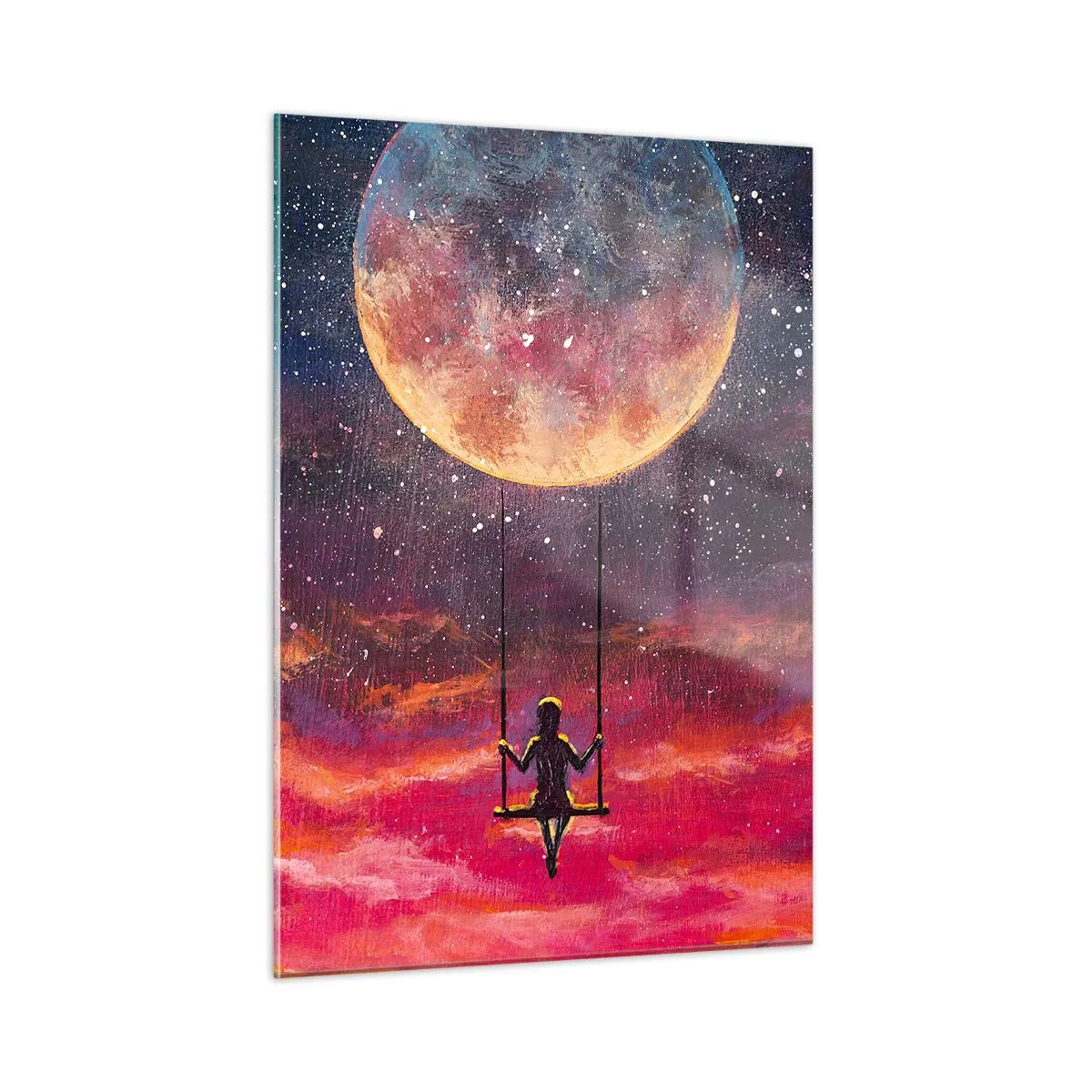 Billede på glas - Glæd dig i skyerne - 50x70 cm