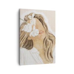Lærredstryk - Billede på lærred - Blandt blomsterne i jubel - 50x70 cm