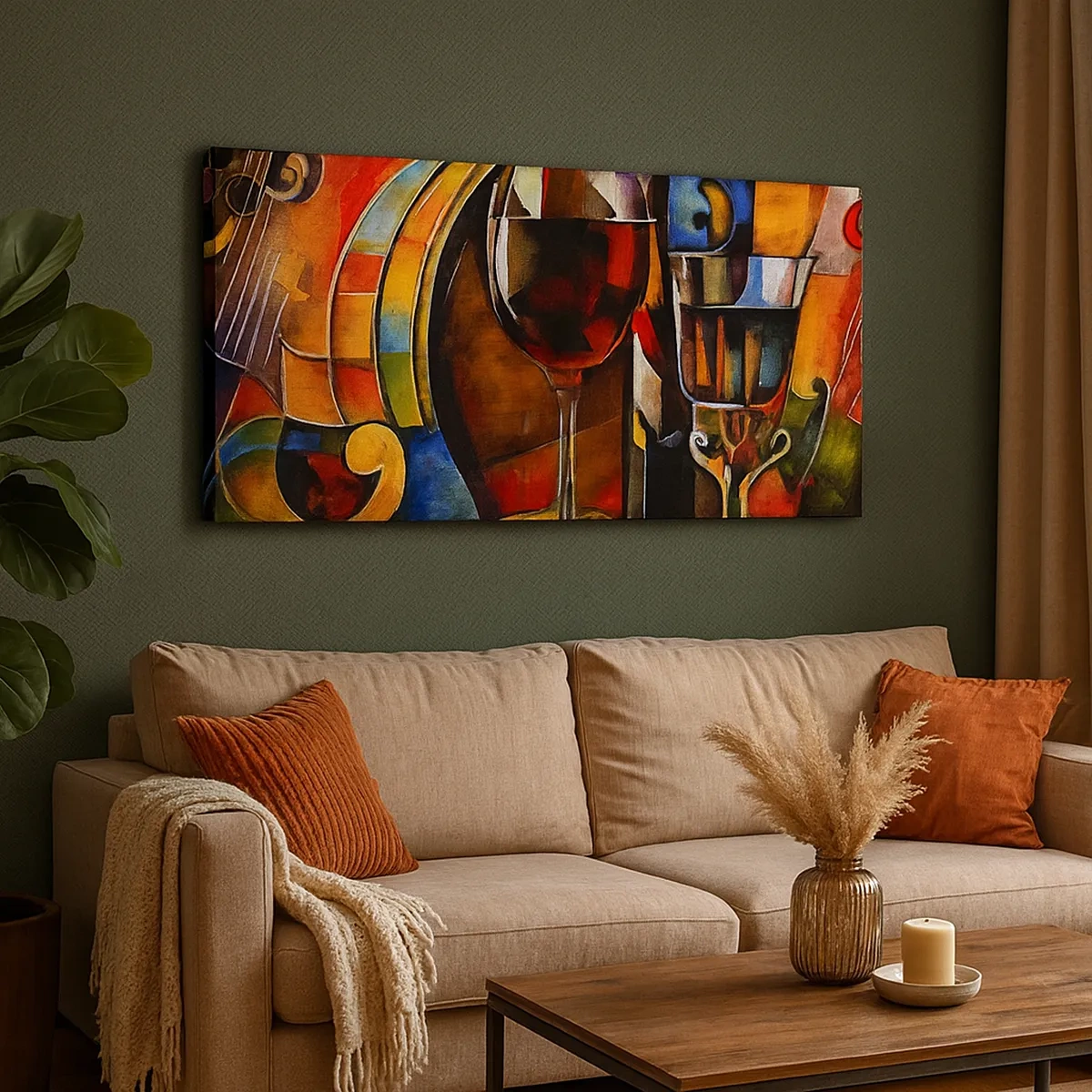 Lærredstryk - Billede på lærred - Og verden bliver mere farverig - 30x30 cm