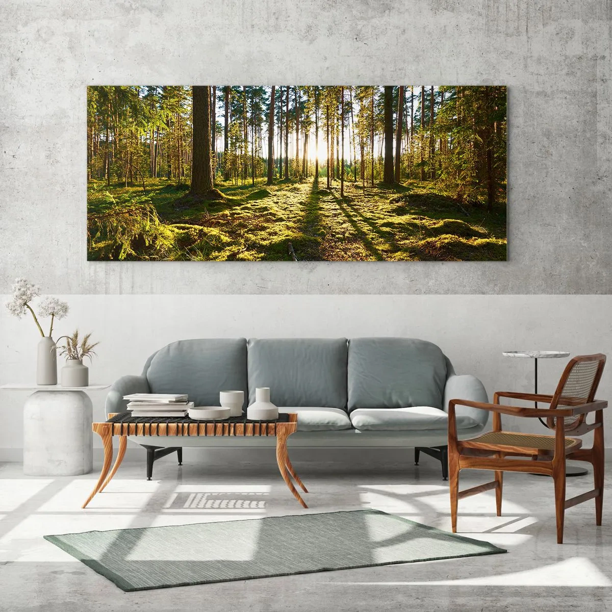 Billede på glas - ...Bag de syv skove - 90x30 cm