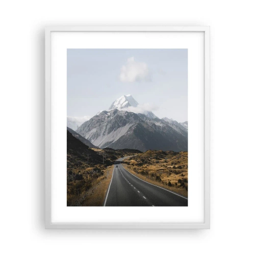 Plakat i hvid ramme - Vejen til hjerte - 40x50 cm