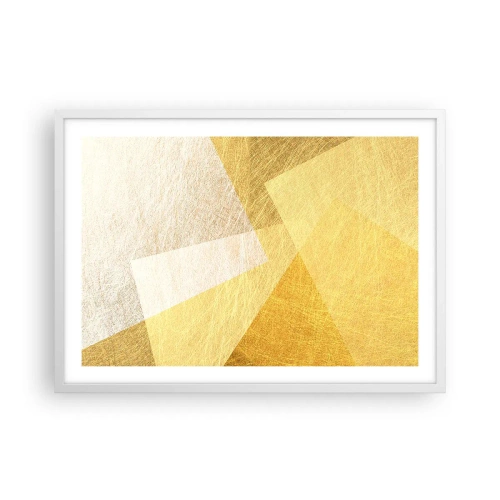 Plakat i hvid ramme - Geometriens vejr - 70x50 cm