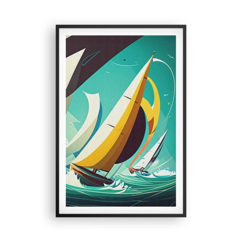 Plakat i sort ramme - Tæt på og personligt med elementerne - 61x91 cm