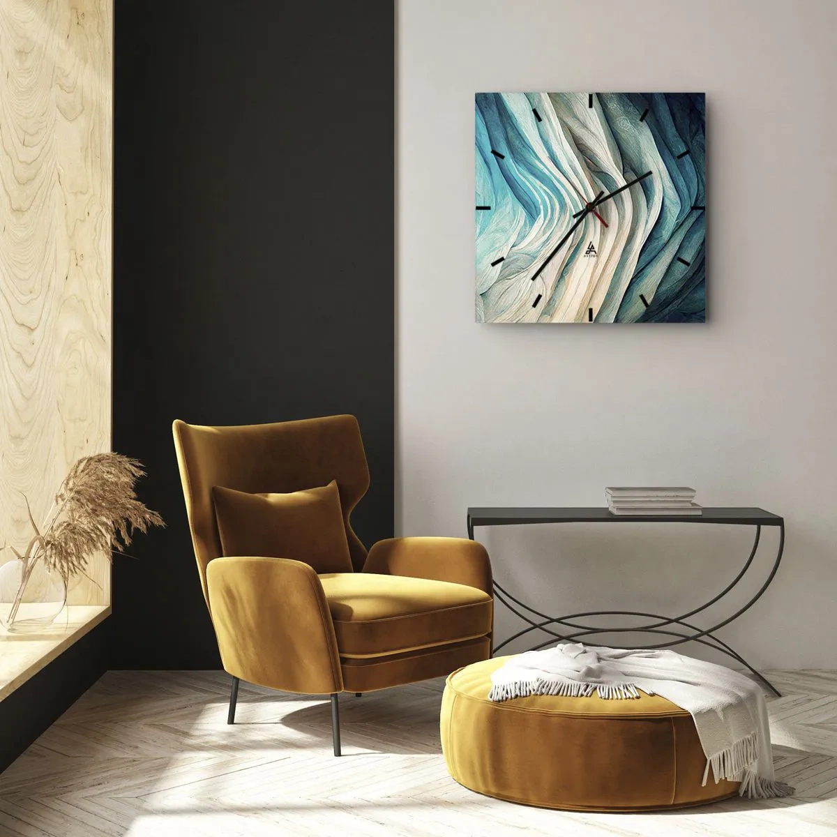 Vægur, Uret - Blå umættelighed - 30x30 cm