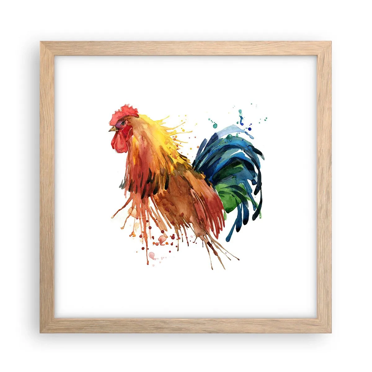 Plakat i ramme af lyst egetræ - Kongelig kappe, kongelig stolthed - 30x30 cm