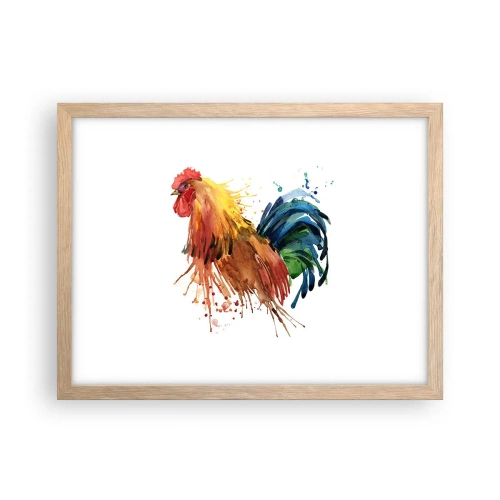Plakat i ramme af lyst egetræ - Kongelig kappe, kongelig stolthed - 40x30 cm