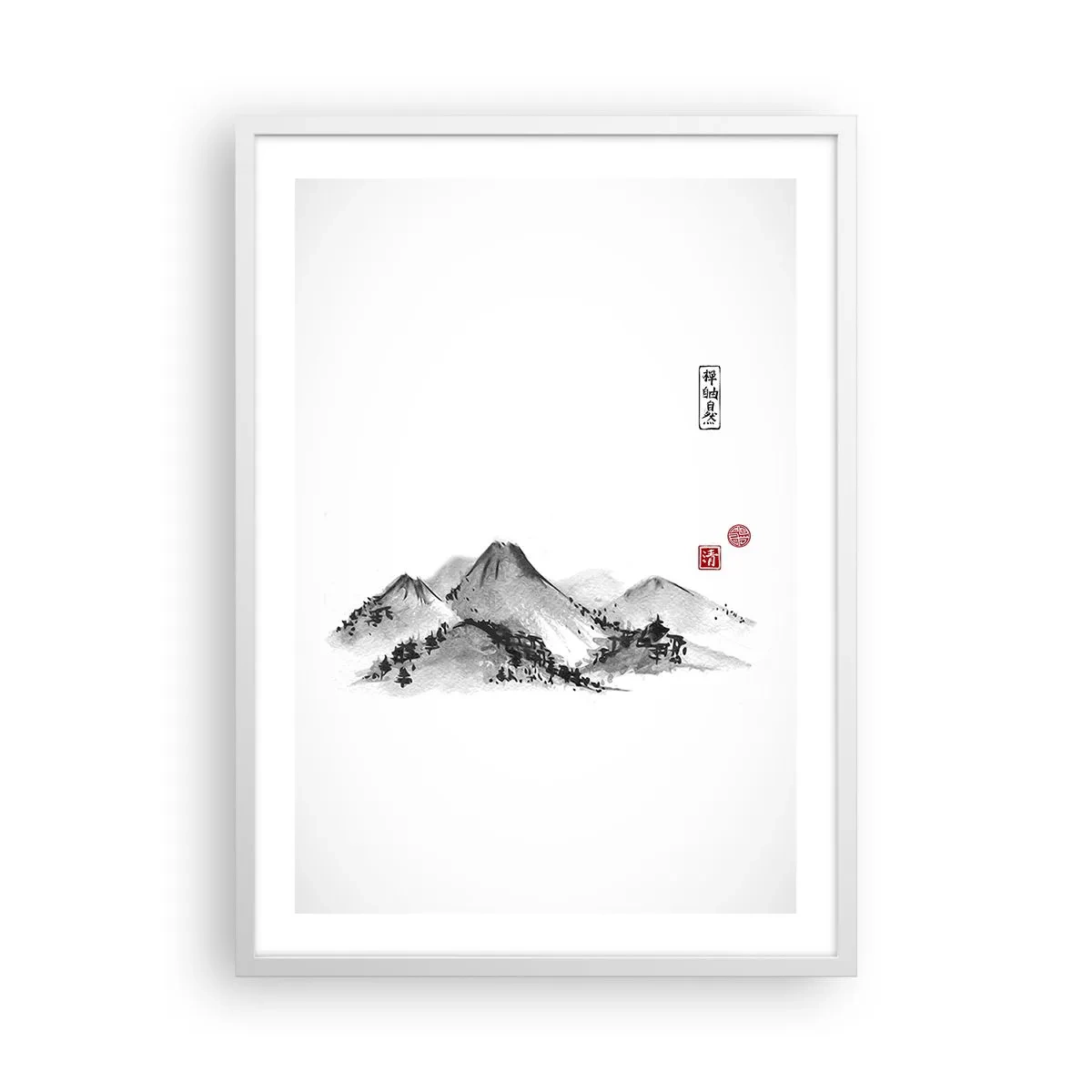 Plakat i hvid ramme - Langt væk - 50x70 cm