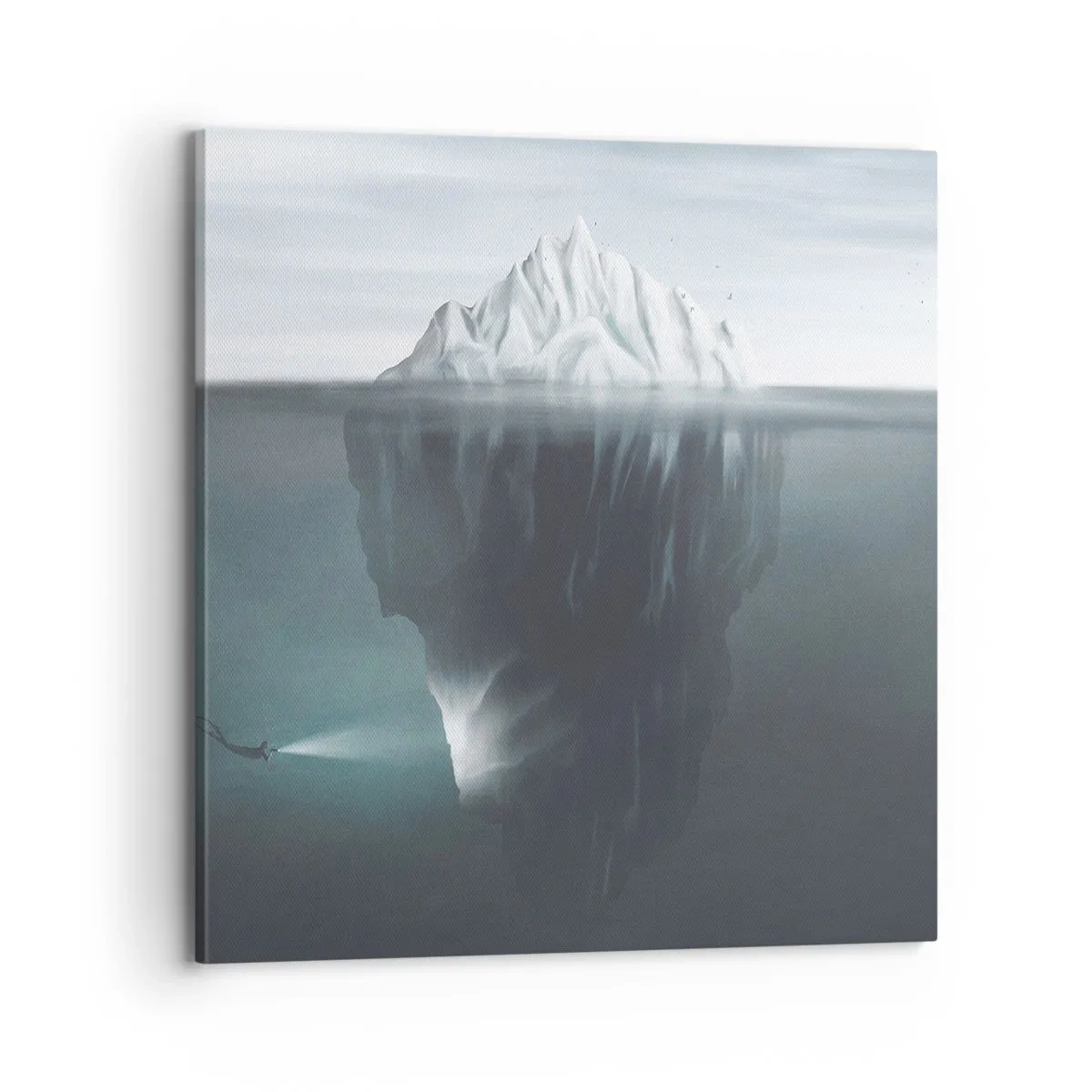 Lærredstryk - Billede på lærred - Undervands-mysterium - 70x70 cm