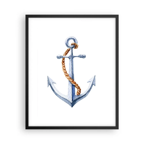 Plakat i sort ramme - Ahoj eventyr! - 40x50 cm