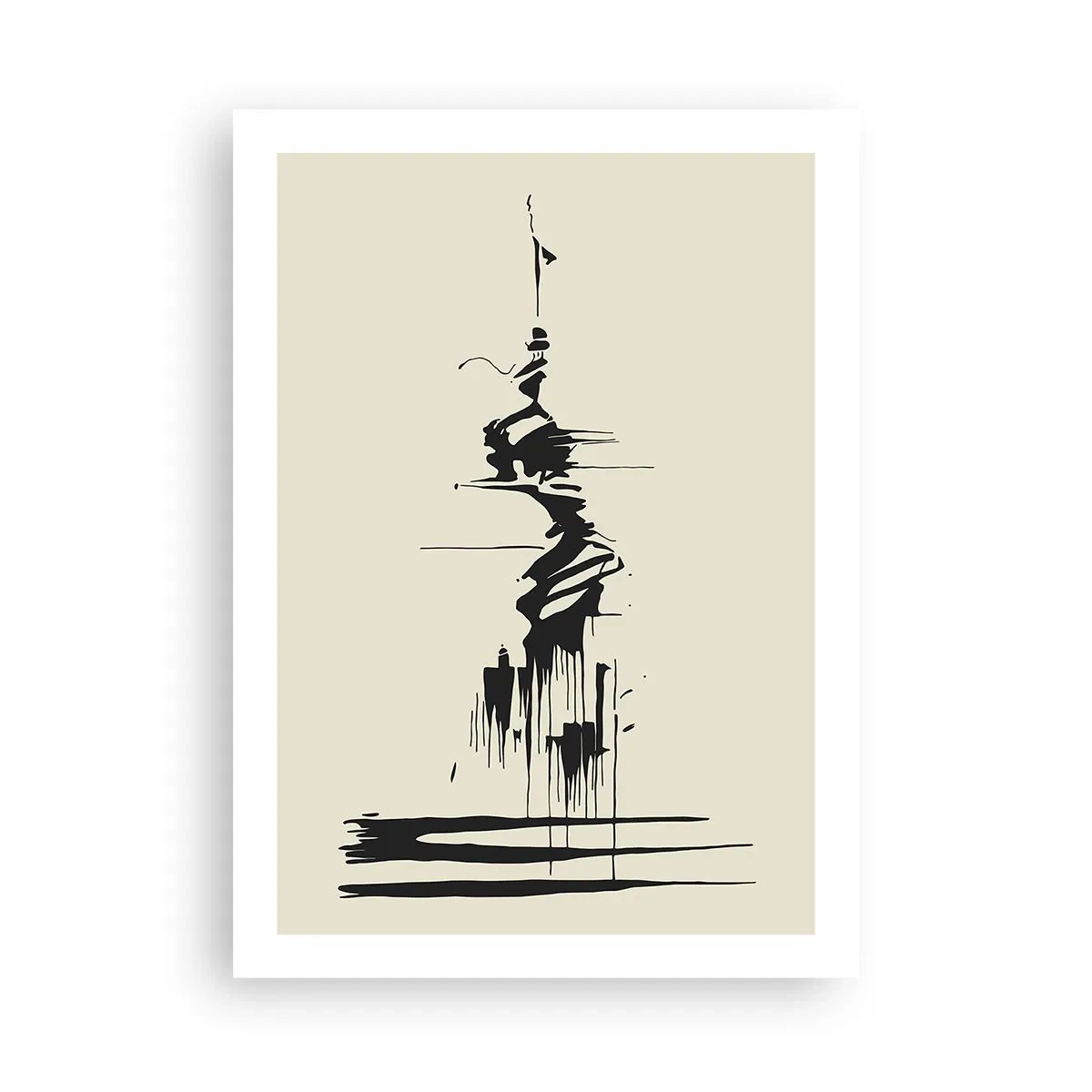 Plakat - Skyndsom abstraktion - 50x70 cm