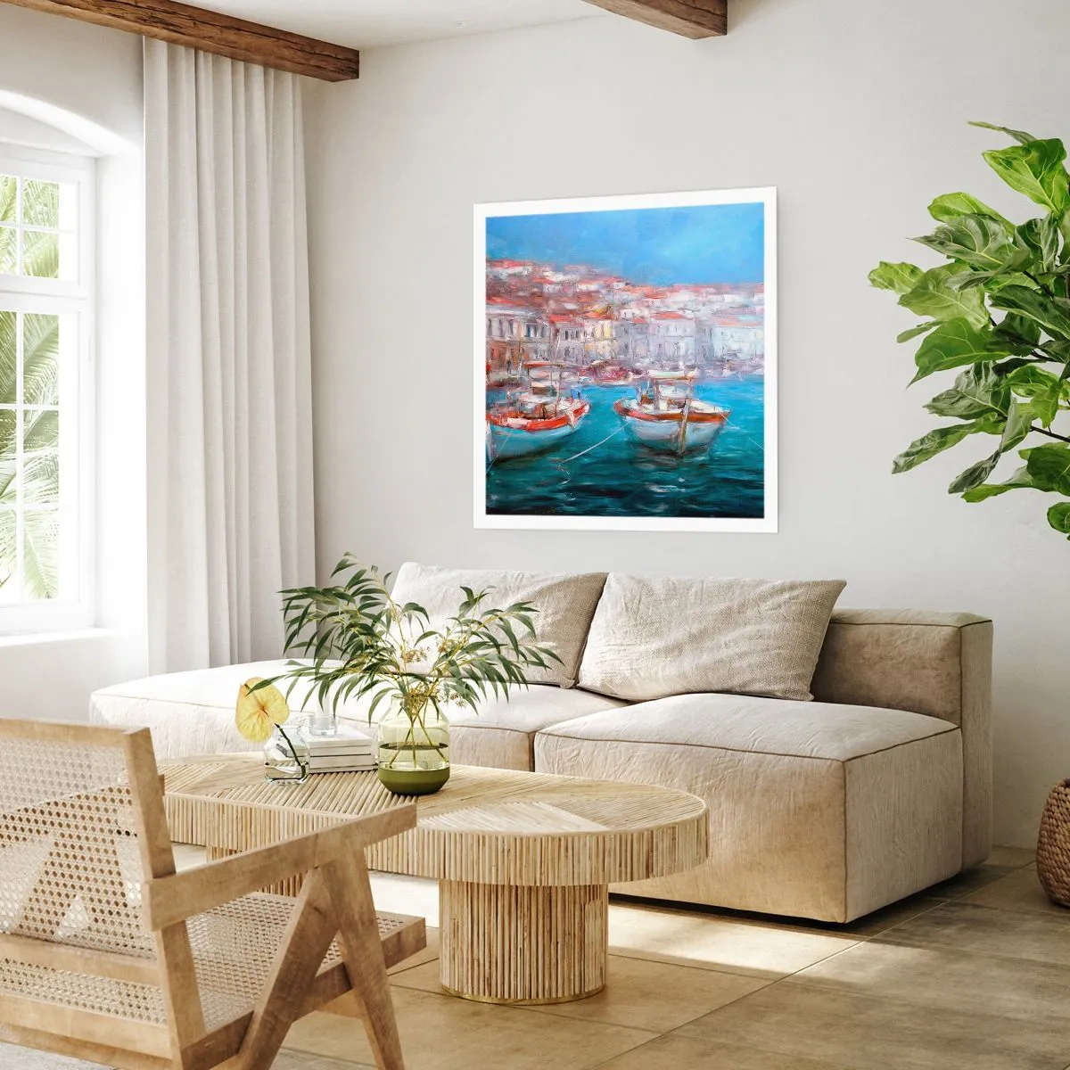 Plakat - Italiensk bugt - 30x30 cm