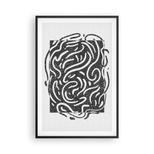 Plakat i sort ramme - Abstraktion: en dans af glæde - 61x91 cm