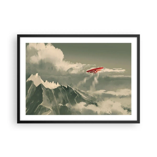Plakat i sort ramme - Frygtløs pioner - 70x50 cm