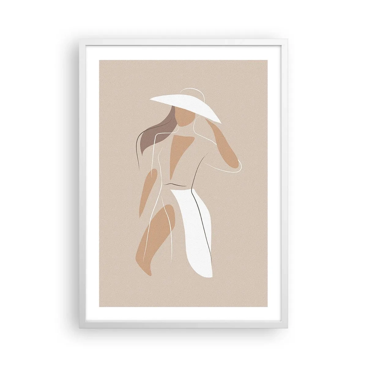 Plakat i hvid ramme - Mode er sjovt - 50x70 cm