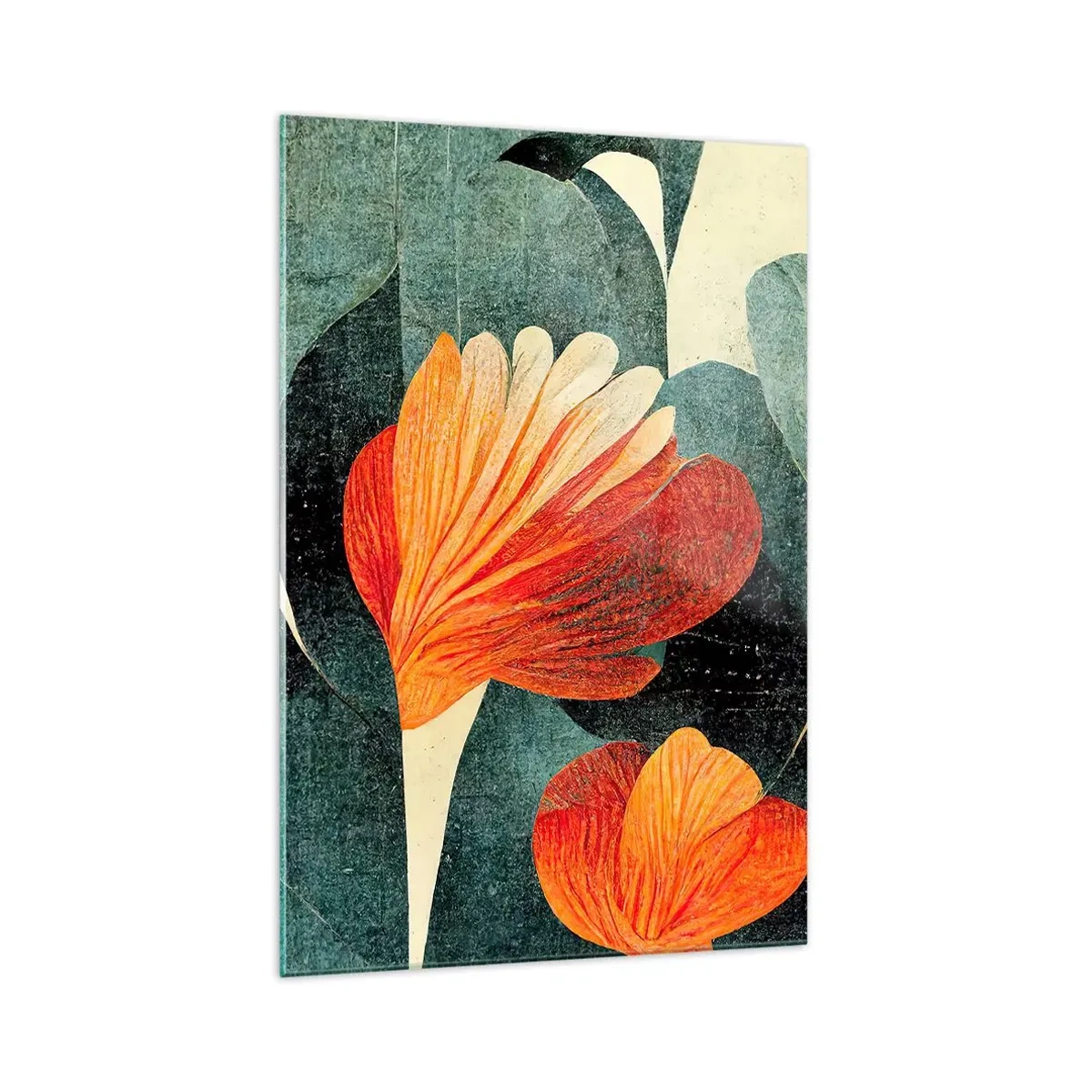 Billede på glas - Varmen fra troperne og køligheden fra det grønne - 70x100 cm