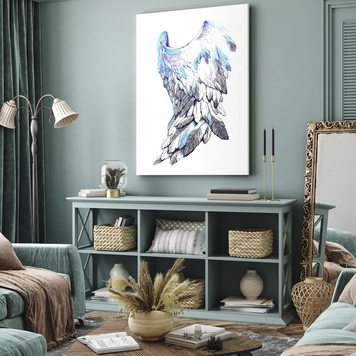 Lærredstryk - Billede på lærred - Jeg har brug for vinger - 80x120 cm