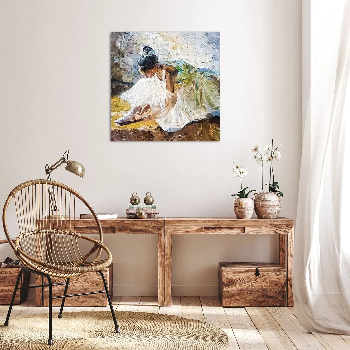 Lærredstryk - Billede på lærred - Fra et maleri af Degas - 30x30 cm