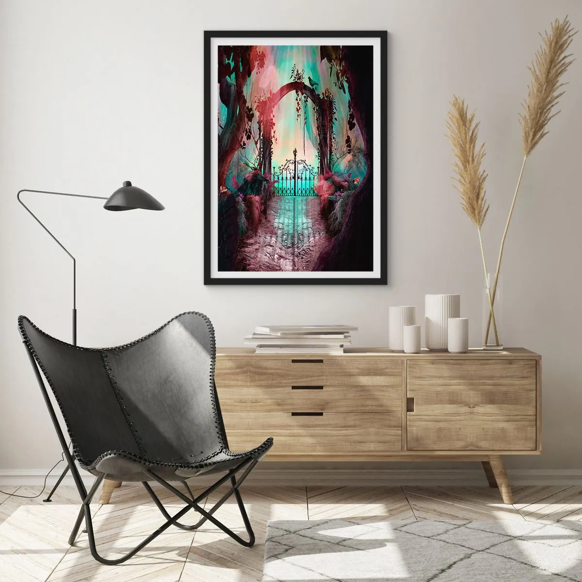 Plakat i sort ramme - Hemmelig have - 40x50 cm