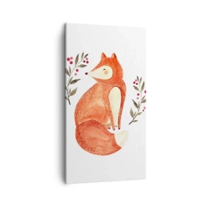 Lærredstryk - Billede på lærred - Lille rødhåret - 45x80 cm