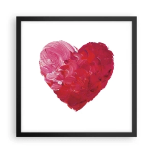 Plakat i sort ramme - All you need is love - 40x40 cm