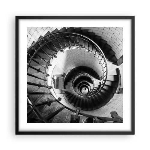 Plakat i sort ramme - Højt og højere - 50x50 cm