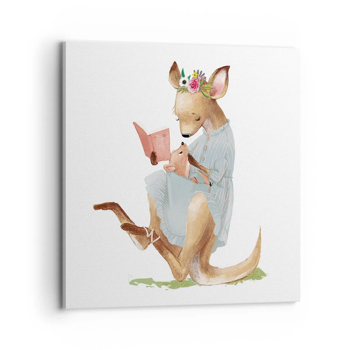 Lærredstryk - Billede på lærred - Læs for mig, mor - 70x70 cm