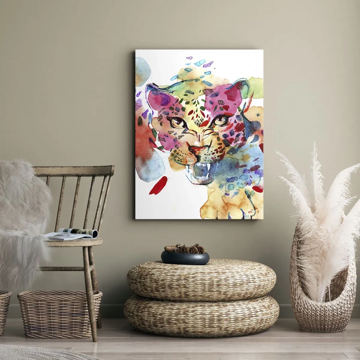 Lærredstryk - Billede på lærred - Skønheden og udyret - 50x70 cm