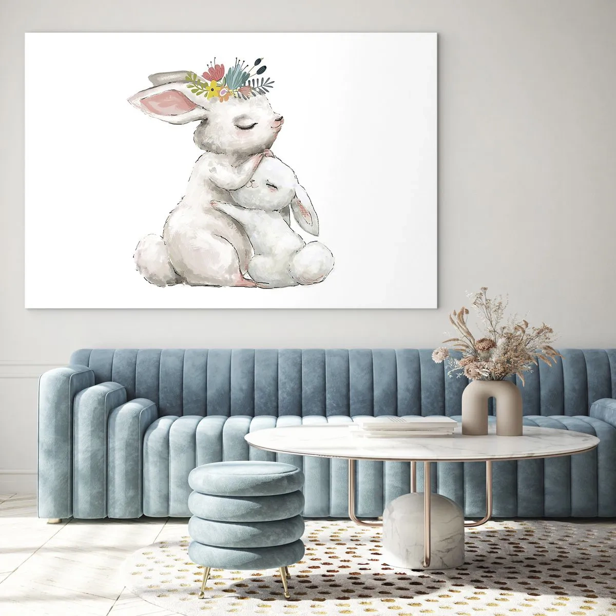 Billede på glas - Der er intet sted som hos mor - 120x80 cm