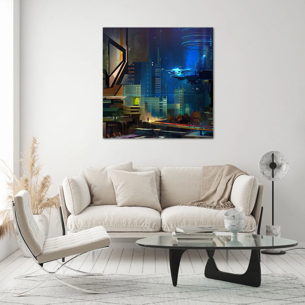 Billede på glas - I den nærmeste fremtid - 60x60 cm