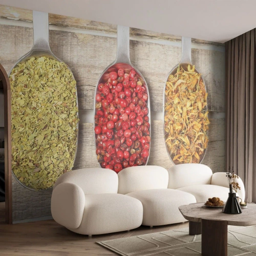 Fototapet Selvklæbende Deluxe Sticker - Magi i køkkenet - Gastronomi, Urtekrydderier, Urter - 100x70 cm