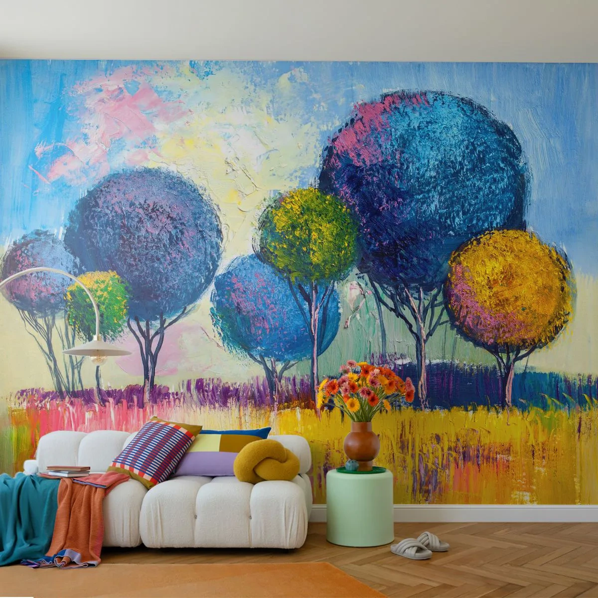 Fototapet Premium Canvas - Kugle - idealets form - Abstraktion, Landskab, Grafik - 150x105 cm