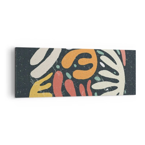 Lærredstryk - Billede på lærred - Komposition - jeg er ved at fange dig - 140x50 cm