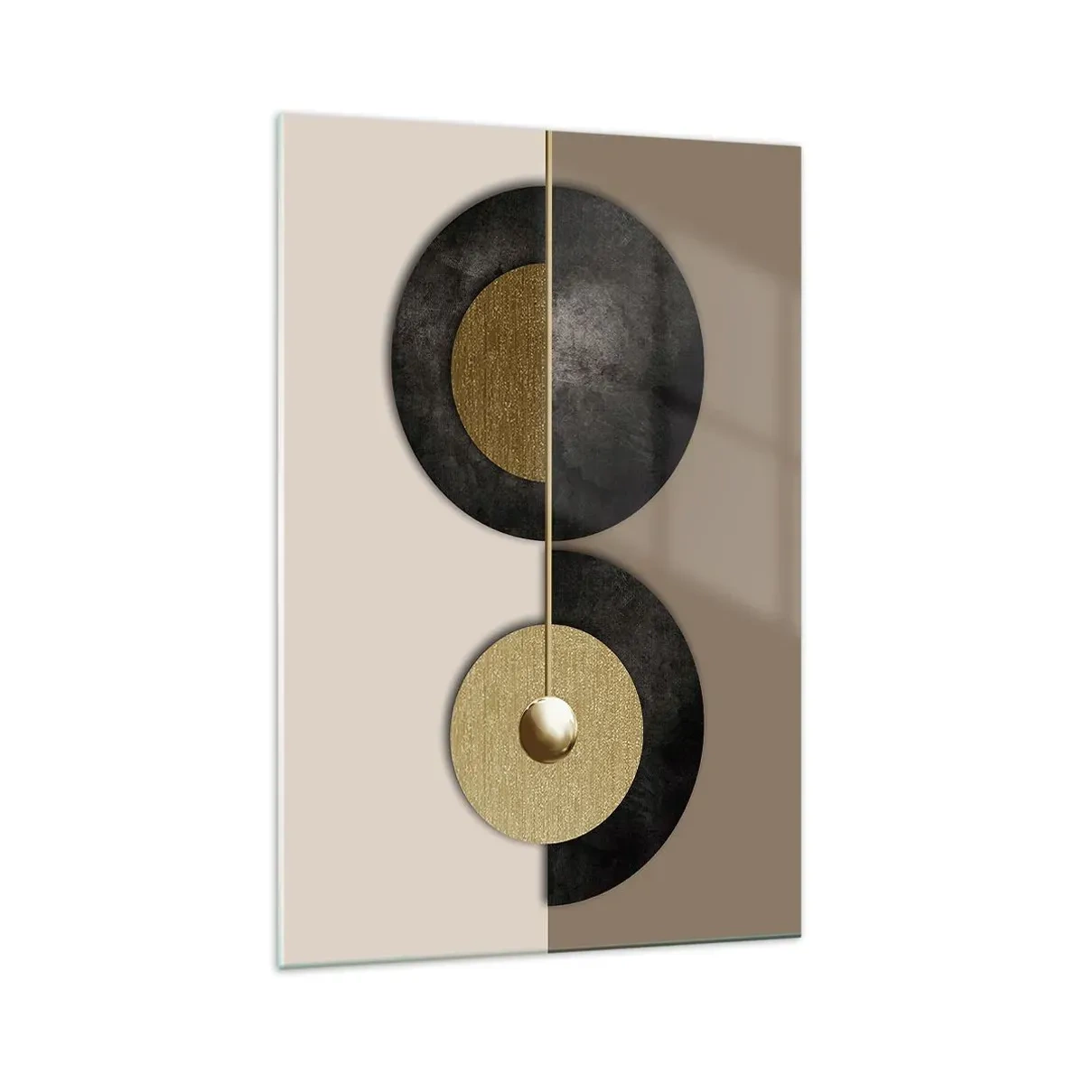 Billede på glas - Variationer omkring en cirkel - 70x100 cm