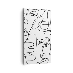 Lærredstryk - Billede på lærred - I sammenfiltrede følelser - 65x120 cm