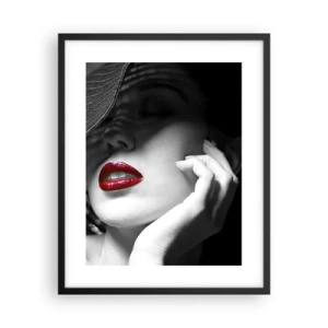 Plakat i sort ramme - Studie i skarlagenrødt - 40x50 cm