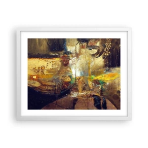 Plakat i hvid ramme - Kold, varm, meget varm - 50x40 cm