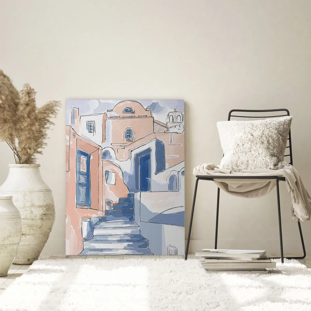 Billede på glas - Eksotisk by - 50x70 cm