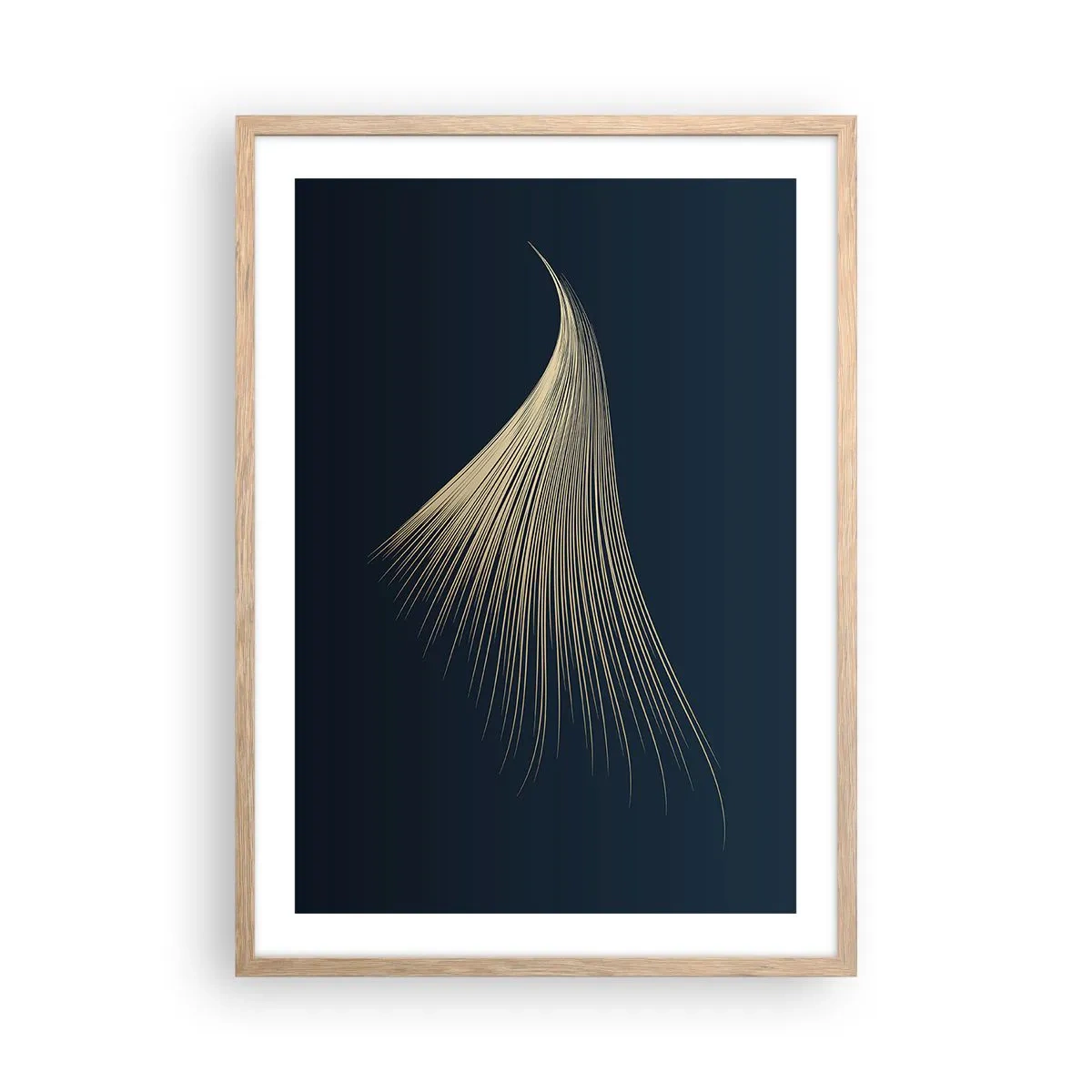 Plakat i ramme af lyst egetræ - Som en engels hår - 50x70 cm