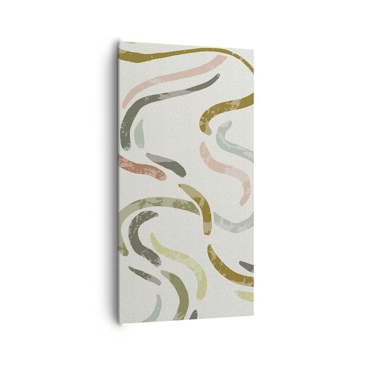 Lærredstryk - Billede på lærred - Abstraktionens glade dans - 65x120 cm