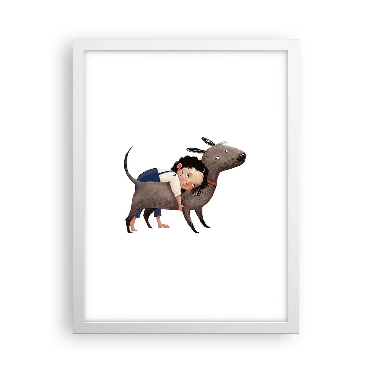 Plakat i hvid ramme - Bedste venner - 30x40 cm