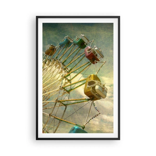 Plakat i sort ramme - Vil være, vil være sjov.... - 61x91 cm