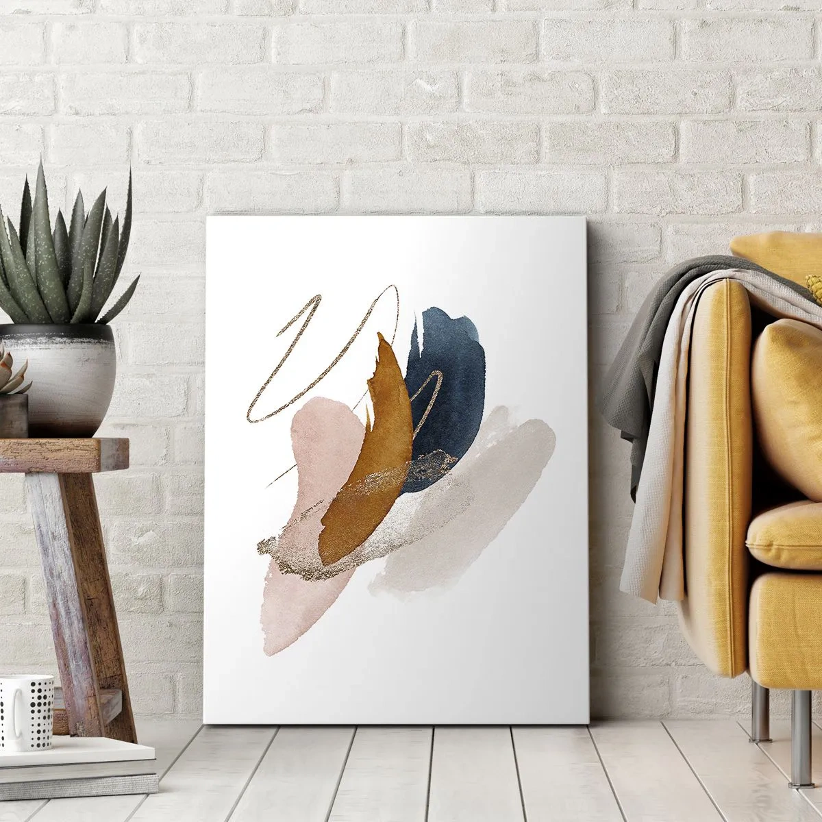 Lærredstryk - Billede på lærred - Bevinget sammensætning - 50x70 cm