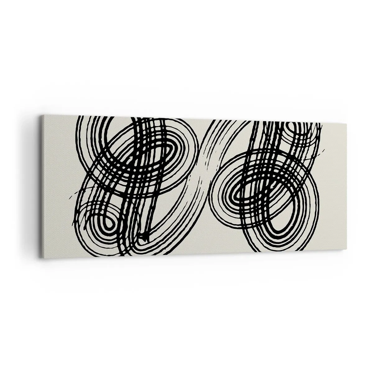 Lærredstryk - Billede på lærred - Det kom ud spontant - 120x50 cm