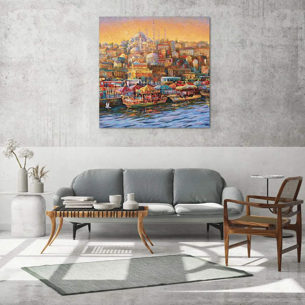 Billede på glas - En historie fra Istanbul - 70x70 cm